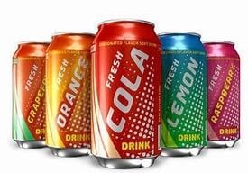 Cans of Fresh Cola Drink